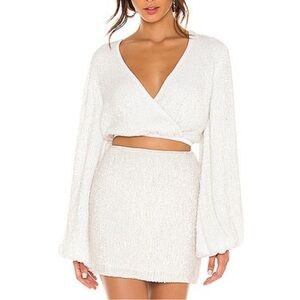 Retrofete sequin top and skirt